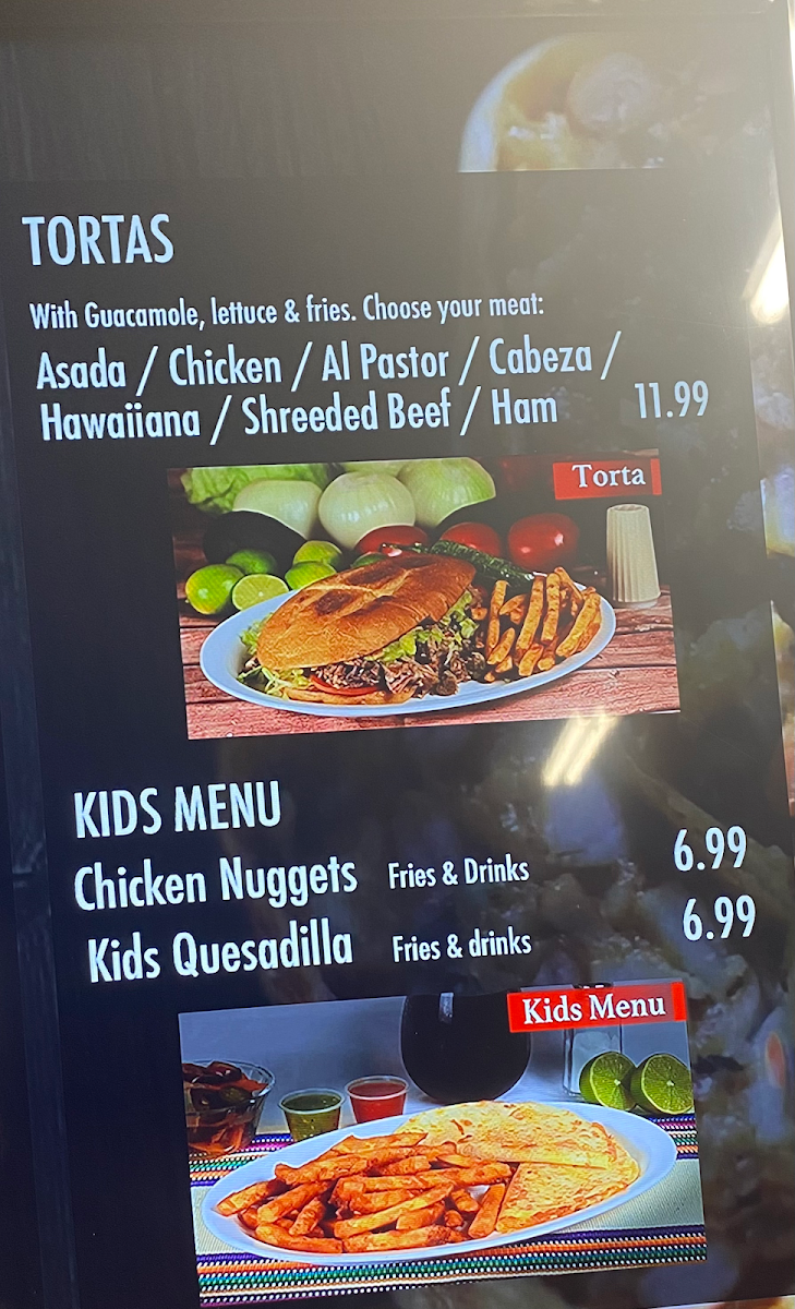 Menu Daisy's Mexican Burritos #1-1